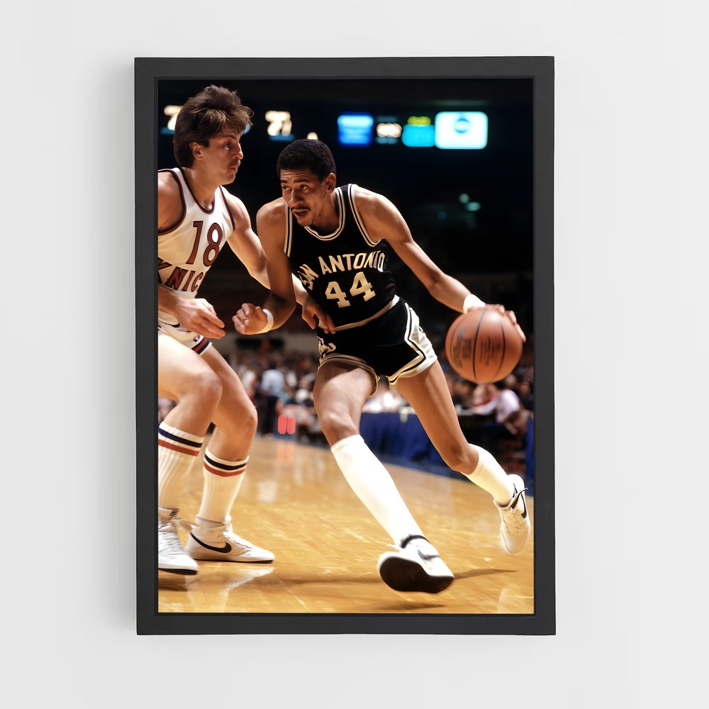 Poster Gervin en Action – affiche Basketball (vue 2)